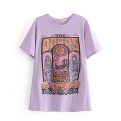 The Doors Purple Graphic Tee The Doors Band, Purple Graphic Tee, Oversized Tee Shirt, Boho Festival Fashion, Crewneck Style, Tee Shirt Dress, Graphic Tee Shirt, Vintage Graphic, The Doors