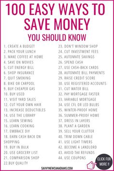 the top 100 easy ways to save money you should't know what they are doing