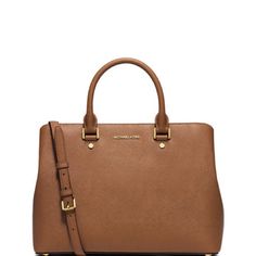 A Sophisticated And Stunning Example Of Workweek-Chic, Michael Michael Kors' Structured Satchel Flaunts A Matte Finish In Signature Saffiano Leather. Exceptionally Organized, You'll Find A Several Pockets As Well As A Sturdy Zip Compartment And Convenient Key Holder Inside. Met Saffiano Leather; Lining: Polyester Large Sized Handbag; 14" W X 10" H X 6" D; (Width Is Measured Across Bottom Of Handbag) 4-1/2"L Double Handles; 21"-24"L Adjustable Strap Magnetic Snap Closure Exterior Hardware Varies Classic Michael Kors Bag For Everyday, Classic Leather Michael Kors Bag, Classic Michael Kors Leather Bag, Classic Textured Leather Satchel For Shopping, Classic Rectangular Michael Kors Bag, Classic Michael Kors Textured Leather Bag, Classic Michael Kors Satchel Bag, Classic Brown Saffiano Leather Bag, Michael Kors Textured Leather Office Bag