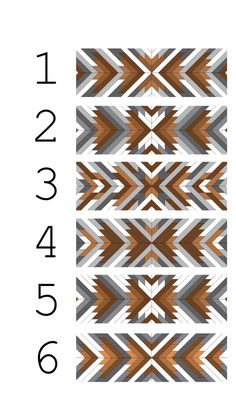 an image of a pattern with numbers and arrows in the middle, on top of it