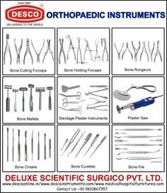 an image of dental instruments and tools that are labeled in the text below it,