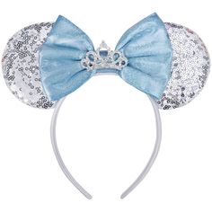 PRICES MAY VARY. 🏰 【Stunning Princess Ears】The ears are covered with silver sequins, the soft blue bow is also sparkly and there’s a shiny princess crown centered. This cute princess headband brings you fairytale fun. 💎【Lightweight & Comfortable】Unlike other bulky and heavy park ears, our princess ears is lightweight and comfortable for all day wearing. It won’t cause any pain behind the ears or a headache. Padded ears and silk band add a comfy touch to the princess headband. 🏰 【One Size Fits Cinderella Ears, Minnie Y Mickey Mouse, Cute Mickey Mouse, Festival Headband, Princess Party Decorations, Disney Theme Party, Crown For Women, Mickey Y Minnie, Mouse Ears Headband