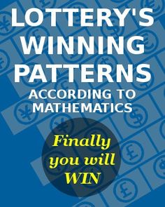 a blue book cover with the words lotter's winning patterns according to math