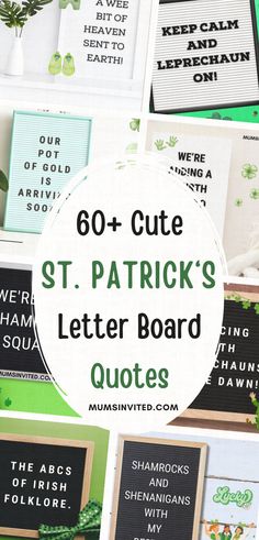 st patrick's letter board quotes for kids