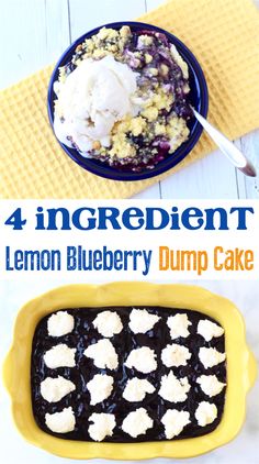 this dessert is made with lemon blueberry dessert mix and ice cream it's ready to be eaten