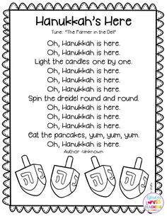 hanukkah's here worksheet for kids to learn the ten commandments