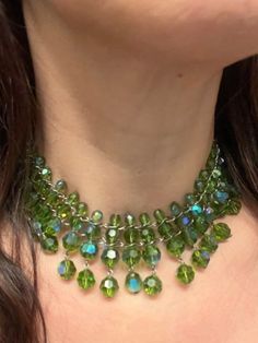 This is a beautiful iridescent green choker and earring set Green Choker, Iridescent Green, Pendant Necklaces, Earring Set, Jewelry Necklace Pendant, Choker, Etsy Earrings, Jewelry Necklaces, Necklaces