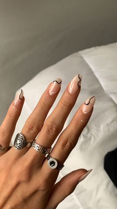 Chic Round Nails, Minimal Nails, Nail Swag, Neutral Nails, Minimalist Nails, Fire Nails, Classy Nails, Dream Nails, Funky Nails