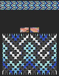 an old video game screen with some type of pattern on the bottom and blue, white, and black colors