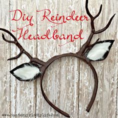 Great last minute Halloween costume that won't break the bank! |www.huntergirlsdiylife.com Costume Headpieces, Veselý Halloween, Diy Reindeer, Handmade Halloween Costumes, Last Minute Halloween Costume, Reindeer Costume, Kostum Halloween, Scary Kids