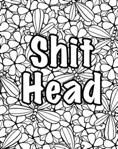 Swear Coloring Pages, Sweary Coloring Book, Potty Mouth