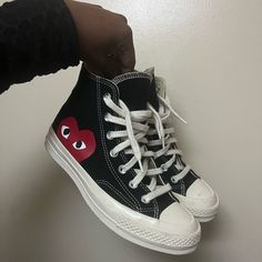 Cdg Play X Converse Unisex Chuck Taylor All Star Peek-A-Boo High-Top Sneakers. Only Worn A Hand Full Of Times. No Box. Unisex Size 5.5 Men/ 7.5 Women. Play X Converse, Cdg Play, Peek A Boo, Womens Converse, Chuck Taylor All Star, Converse Shoes, Chuck Taylor, Chuck Taylors, Womens Shoes Sneakers