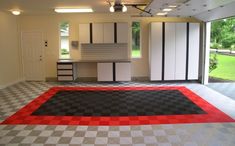 Looking for inspiration for your garage remodel? Here are 30 of my favorite garage floor tile ideas to get you started. These garage floor designs range from subtle to bold. They're everything you need to make your garage the envy of your neighborhood! Clean Garage Floor, Garage Floor Mats, Garage Bedroom, Cool Garages