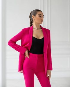 Fabric: High-quality suiting fabric crepe diagonal 65% Cotton, 35% Polyester Included: jacket and pants Shawl-lapel Single-breasted High-rise flared pants Fitting: Regular-Fit Lining option: Fully-Lined Jacket vent: Double vent Pants length (inseam): 95cm/ 37.5in Colors: Crimson, Black, Beige, White TRANSLATE with x English Arabic Hebrew Polish Bulgarian Hindi Portuguese Catalan Hmong Daw Romanian Chinese Simplified Hungarian Russian Chinese Traditional Indonesian Slovak Czech Italian Slovenian Suiting Fabric, Flared Trousers, Pink Vibes, Chinese Traditional, Flared Pants, Pants Length, Leather Fabric, Flare Pants, Bra Sizes