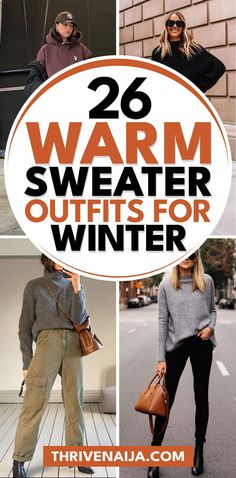 🧥 Sweater weather is here! Stay cozy and chic with these warm sweater outfit ideas that are perfect for winter. From casual styles to dressy looks, these outfits have you covered. Save this pin for your next winter fashion inspo! ❄✨ Cute Womens Outfits, Sweater Outfit Ideas, Cute Womens