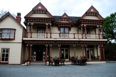 an old style house with many windows and balconies