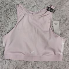 Nwt Purple And White Adidas Light Support Sports Bra. No Flaws! Cute Open Back Look That's Perfect For The Gym Or A Hike! Adidas Sporty Gym Tops, Adidas Sleeveless Tank Top For Sports, Adidas Sleeveless Sports Tank Top, Adidas Fitted Training Tops, Pink Adidas Activewear For Training, Pink Adidas Activewear For Sports, Adidas Pink Activewear For Training, Adidas Pink Activewear For Sports, Adidas Athleisure Tops For Gym