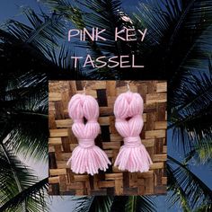 These pastel, pink tassel earrings are intricately tethered together to form a unique shape. Each would look great with jeans or dressed up in your favorite dress for a night out on the town. Held together on a hook that is sterling silver plated, these will make a great addition for any jewelry collectors. Pink Dangle Tassel Earrings For Spring, Pink Tassel Earrings As Gift, Trendy Pink Dangle Tassel Earrings, Pink Adjustable Dangle Tassel Earrings, Pink Fringe Earrings For Summer, Summer Pink Fringe Earrings, Pink Fringe Tassel Dangle Earrings, Pink Dangle Tassel Earrings With Fringe, Pink Tassel Earrings For Summer Gifts