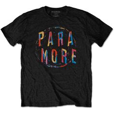 An official licensed Paramore Unisex Tee featuring the 'Spiral' design motif. This high quality t-shirt design is available in the black colourway. Classic fit soft-style cotton tee with short sleeves and crew neck. Features front print. Hayley Williams, Band Logos, Paramore, High Quality T Shirts, Vintage Tshirts, Tshirt Logo, Branded T Shirts, Black Tshirt, Shirts Tops