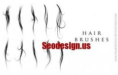 the hair brushes logo is shown in red and black on a white background with text that reads, hair brushes sedesignus