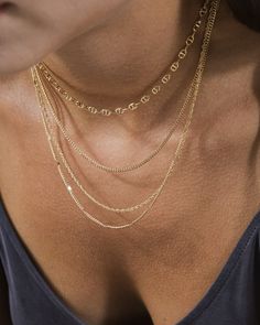 Behold fashion royalty: the Lulu Layered Necklace! Featuring a statement mix of chains, this bad boy will rock every neckline like a king or queen. So if you want to be bold and get noticed, Lulu's the one! Materials: 14K gold or rhodium plated brass Features: Measures 14-19" with 2" extender, 0.35" width, Lead & Nickel free, lobster clasp King Or Queen, Solid Gold Bracelet, Layered Chain Necklace, Layered Chain, Layered Chains, Statement Drop Earrings, Zodiac Necklaces, Mens Accessories Jewelry, Men Earrings