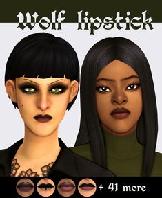 two women with green eyes and black hair