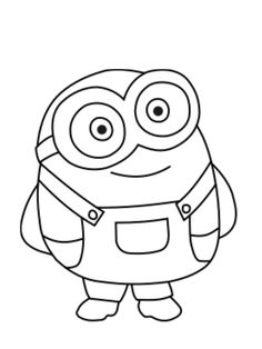 a cartoon minion with big eyes and an apron