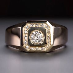 ad eBay - Carat Weight 0.40ct. Carat Weight 0.16ct. Total Carat Weight 0.56ct. Center Stone Diamond. MY DIAMOND ZONE. - 0.40ct round cut diamond center. My Diamond Zone. Center Stone. Collectible 14k Gold Diamond Ring, Classic Diamond Signet Ring Collectible, Gold Cluster Ring With 17 Diamonds, Luxury Diamond Signet Ring Collectible, Collectible Classic Diamond Signet Ring, Antique Gold Diamond Ring With Vvs Clarity, Antique Yellow Gold Diamond Ring With Vvs Clarity, Vintage 14k Rose Gold Diamond Ring, Collectible Gold Diamond Ring With Brilliant Cut