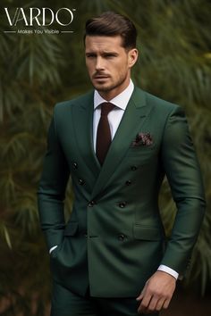 >>ORIGINAL ARTWORK AND CONTENT, PLEASE DO NOT COPY<< Men Suits, Suits For Man,  Premium Forest Green Double Breasted Suit for Men  for Men piece Wedding Suit, Double Breasted, Formal Fashion Slim Fit Suit Elevate your formal attire with our premium Forest Green Double Breasted Suit for men. This exquisite suit exudes sophistication and timeless style, making it a must-have addition to your wardrobe. Crafted with precision and attention to detail, this suit showcases a rich forest green hue that exudes confidence and individuality. The double-breasted design adds a touch of vintage charm, while the tailored fit ensures a sharp and modern silhouette. Our Forest Green Double Breasted Suit is perfect for a wide range of formal occasions, from weddings to business meetings, allowing you to make Green Double Breasted Suit, Green Suit Men, Suit Double Breasted, The Suits, Stylish Mens Suits, Classy Suits, Dress Suits For Men, The Rising Sun, Green Suit