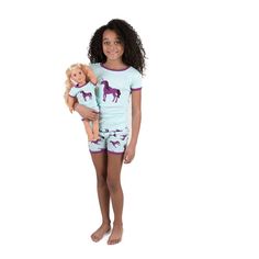 The Girl and Doll Short Pajamas are perfect for those matching events with the family, all while your little ones can stay cool during the warmer months. With a plethora of different options to choose from, every design is sure to bring out the stylish feelings in any wearer. Children and their special dolls are guaranteed to remain comfy thanks to the cotton material and overall breathable feel. As an added measure of protection, pajamas are snug fitting to keep wearers safe from possible fire Playful Unicorn Print Sleepwear For Sleepover, Playful Unicorn Print Sleepwear, Short Pajamas, Pajama Shorts, Stay Cool, Holiday Fun, The Family, Cotton Material, Special Occasion