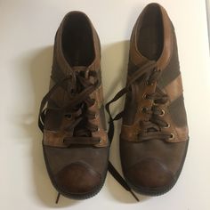 I Bought These Shoes In Spain In The Summer Of ‘03-‘04 Ish. Never Worn Runs Wide Casual Brown Leather Shoes, Diesel Shoes, Brown Leather Shoes, Shoe Closet, Spiders, Cute Shoes, Scream, Flat Shoes Women, Leather Shoes