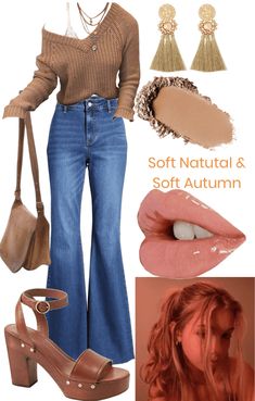 Soft Natural Boho Style, Door Body Type Outfits, Soft Natural Winter Outfits, Soft Natural Body Type Outfits, Soft Natural Dresses, Soft Natural Kibbe Outfit, Sn Kibbe