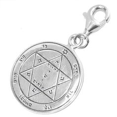 Kabbalah Pendant Health Seal Mini Pentacle King Solomon Amulet Silver 925 Ø 0.6' Sterling Silver Engraved Spiritual Charms, Silver Star Of David Jewelry With Charms, Symbolic Silver Pendant Charms, Silver Star Of David Symbolic Jewelry, Silver Round Pendant Spiritual Charm, Symbolic Silver Round Pendant Charms, Silver Symbolic Round Pendant Charms, Engraved Sterling Silver Symbolic Charms, Spiritual Silver Charms With Lobster Clasp