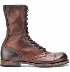 Men's Antique Brown Military Style Boots High Ankle Cap Toe Biker Boot Adventurer Aesthetic, Mens Rugged Boots, Vintage Combat Boots, Mens Biker Boots, Jump Boots, Military Style Boots, Mens Motorcycle Boots, Combat Boots Men, Rugged Boots