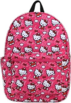 Pink Hello Kitty Print Casual Backpack, Casual Pink Hello Kitty Backpack, Casual Pink Hello Kitty Print Backpack, Trendy Pink Hello Kitty Print Backpack, Trendy Hello Kitty Print Backpack, Trendy Hello Kitty Backpack, Trendy Hello Kitty Backpack For School, Trendy Hello Kitty Backpack For Travel, Casual Hello Kitty Standard Backpack