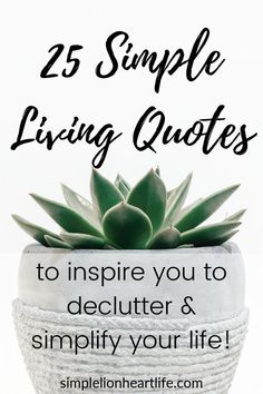 25 simple living quotes to inspire you to declutter & simplify your life - Simple Lionheart Life. Words are powerful. They have the ability to inspire us, motivate us and push us to take action. If you’re in the process of decluttering and simplifying your home, check out these 25 simple living, decluttering and minimalism quotes to inspire and encourage you on your journey! #simpleliving #declutter #minimalism #simplelivingquotes #declutteringquotes #minimalismquotes Simple Living Quotes, Clutter Quotes, Minimalism Quotes, Joshua Becker, Words Are Powerful, Quotes Minimalist, Living Quotes, Decluttering Inspiration, Household Management