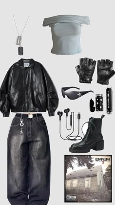 Eminem Inspo Outfit, Band Concert Outfit, Eminem Concert, Music Eminem, 90s Hip Hop Outfits