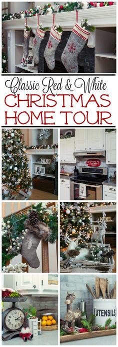 christmas home tour with stockings and stockings hanging from the fireplace