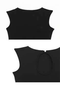 Elegant Black Bodycon Bodysuit, Seamless Black Bodysuit For Night Out, Black Seamless Bodysuit For Night Out, Black Backless Bodysuit With Minimal Stretch, Black Sleeveless Elastane Bodysuit, Sleeveless Black Elastane Bodysuit, Black Bodysuit For Party, Black One-piece Elastane Bodysuit, Black Elastane One-piece Bodysuit