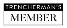 a black and white sign that says,'trencherman's member '