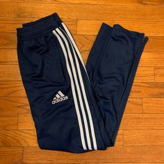 Adidas Training Soccer Joggers New, Never Worn, Perfect Condition Stripes End At The Knee Zipper At Bottoms 13-14y Feel Free To Make Offers! Adidas Training Bottoms With Three Stripes Branding, Adidas Training Sweatpants With Three Stripes, Adidas Sportswear Bottoms With Elastic Side Panels, Adidas Full-length Bottoms With Pockets, Adidas Moisture-wicking Training Pants, Training Pants, Soccer Training, Blue Adidas, Track Pants