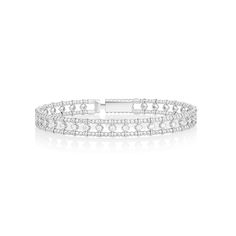 0.9 Cts White Diamond Flex Bangle in 14K White Gold Luxury Engagement Bangle In Diamond White, Bangle Design, Bangle Designs, White Diamond, Diamond Bracelet, Elevate Your Style, Bangles, Your Style, White Gold