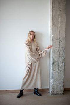 Oversized Dress Loose Fit Dress Oversized Sweater Dress - Etsy Lithuania Loose Knitted Dress, Oversized Dresses For Loungewear In Fall, Oversized Long Sleeve Maxi Dress For Loungewear, Oversized Beige Dress For Loungewear, Oversized Cozy Long Sleeve Dresses, Minimalist Dress Casual, Oversized Sweater Dress, Loose Fit Dress, Dress Loose Fit