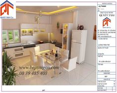 an advertisement for a kitchen and dining room with white furniture in the middle of it