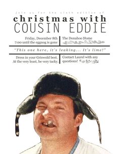 a baseball player with a hat on his head and the words christmas with couisin eddie