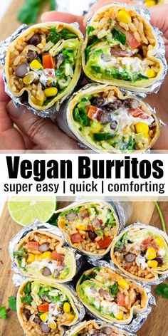 vegan burritos are super easy and quick to make