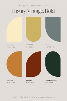 the color scheme for luxury, vintage, bold