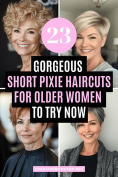 Click for More ➡️ | Save for Later ❤️Short pixie haircuts are the ultimate in convenience and style. These 23 gorgeous options bring out the best of natural hair textures and colors like silver, chestnut, and sandy blonde. Perfect for women who value elegance with ease. Discover why these styles are trending! #PixieCutInspo #HairForWomenOver50 #2025Style