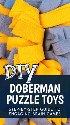 the diy dobermanman puzzle toys is shown with text overlay