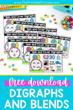 free printable digras and blends worksheets for beginning with the letter d